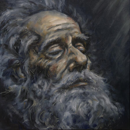 "Miles" Oil Painting on Canvas / Original: 12 inches by 12 inches