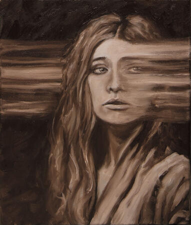 "Pretend" Oil Painting on Canvas / Original: 8 inches by 10 inches