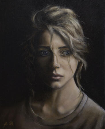 "Ophelia (Alaska)" Oil Painting on Canvas / Original: 11 inches by 14 inches