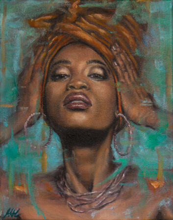 "Queen" Oil Painting on Canvas / Original: 11 inches by 14 inches